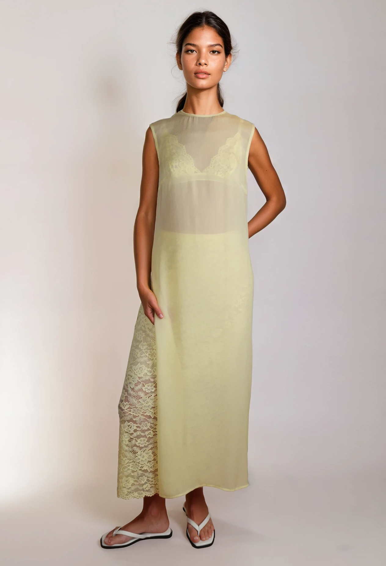 black midi dress tie waist Mint Velvet Women's Linen Bow Detail Midi Dress - Black