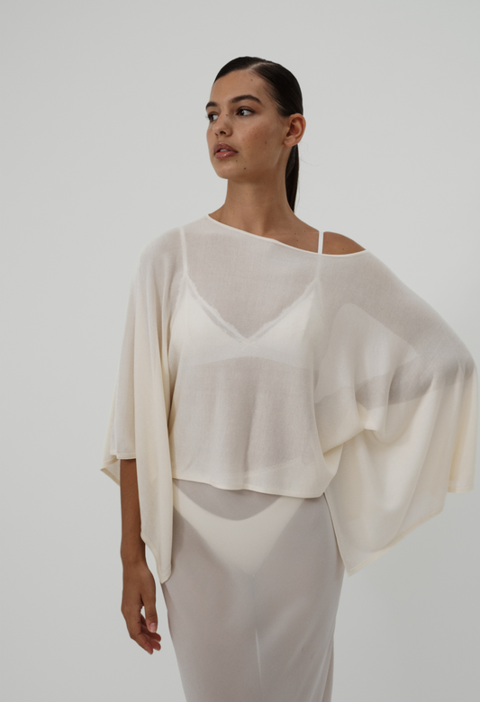 ASTOR SILK BLEND CAPE TOP