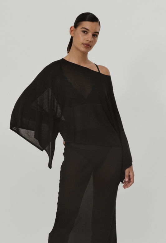 ASTOR SILK BLEND CAPE TOP