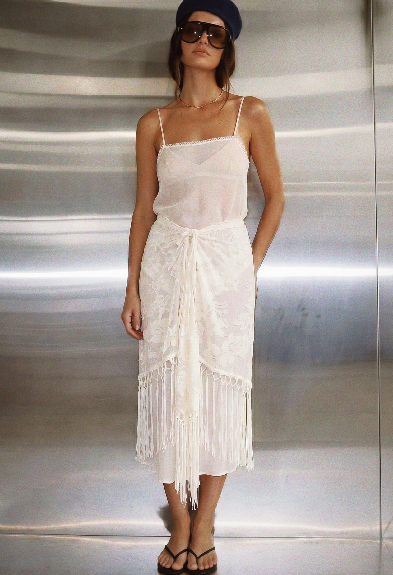 ANOUK SHEER SLIP SKIRT